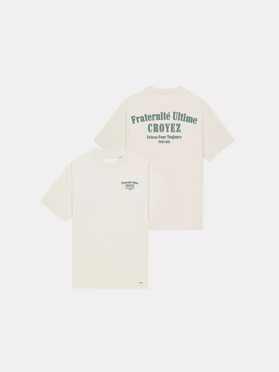 Croyez fraternite t-shirt off-white/green
