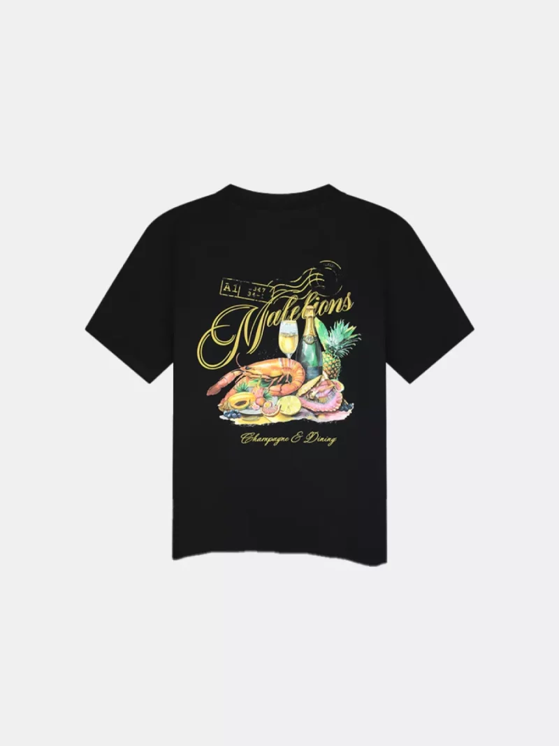 Malelions champagne t-shirt black
