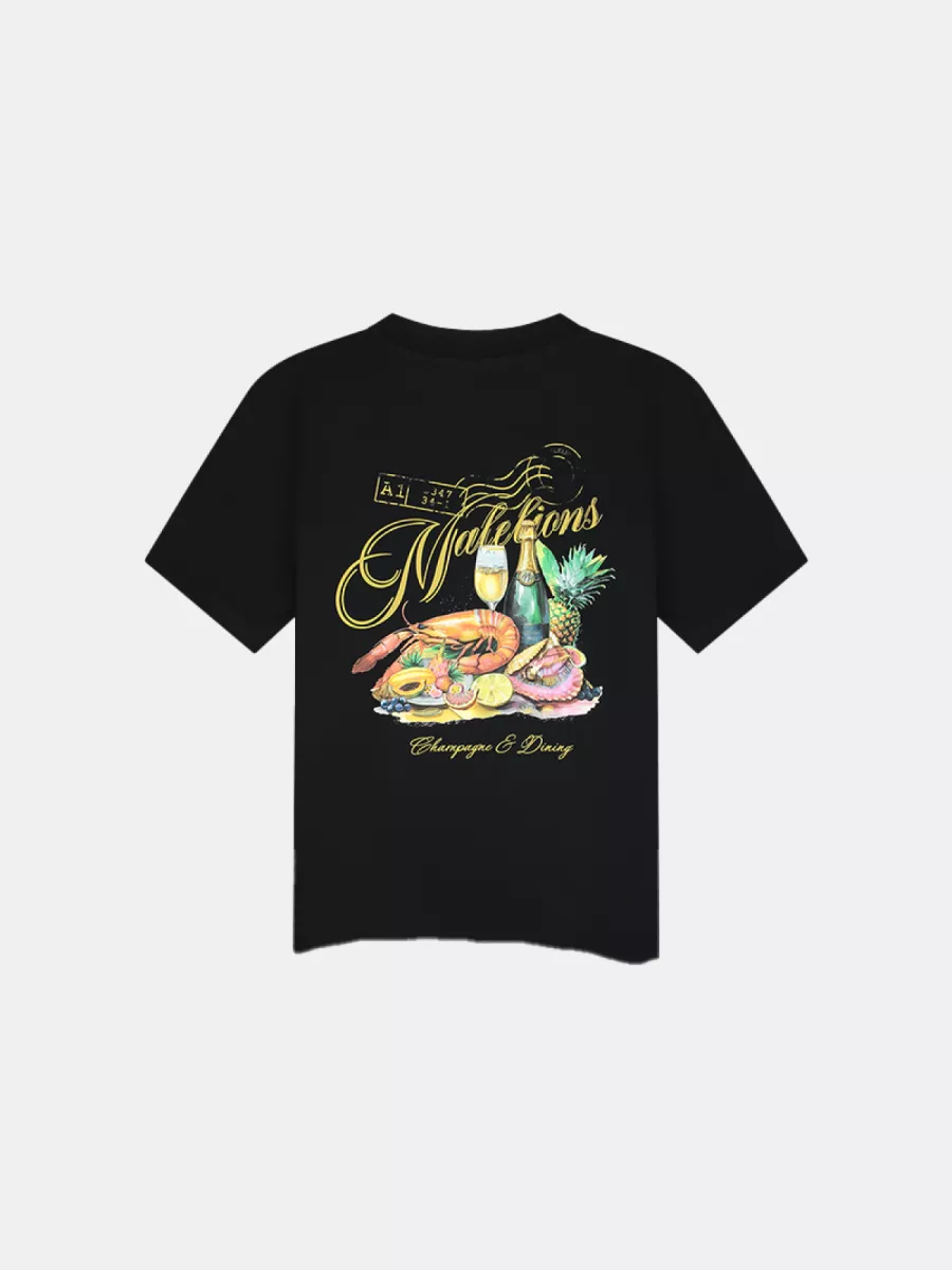 Malelions champagne t-shirt black