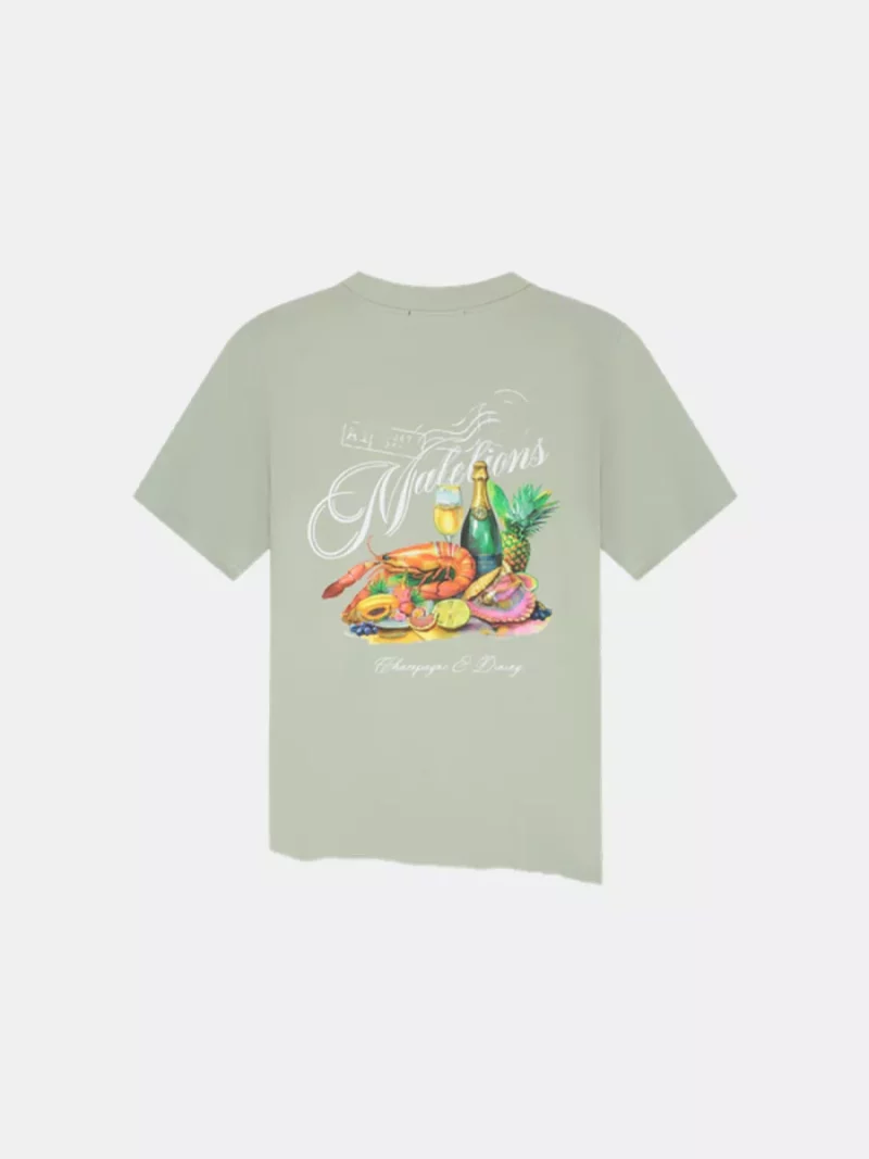 Malelions champagne t-shirt light sage