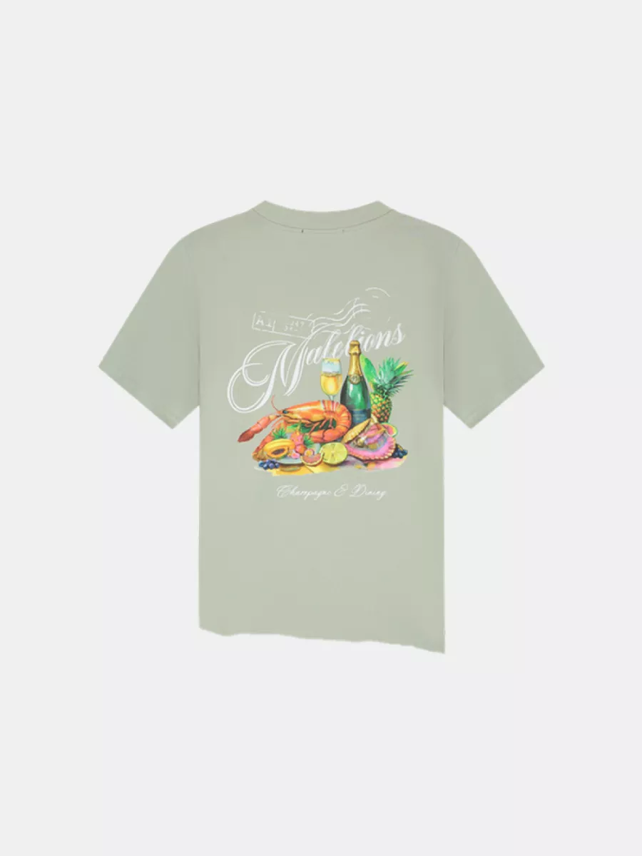 Malelions champagne t-shirt light sage