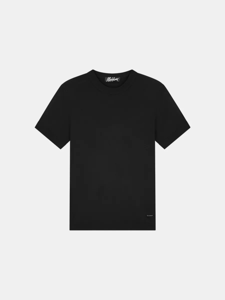 Malelions knitted t-shirt black