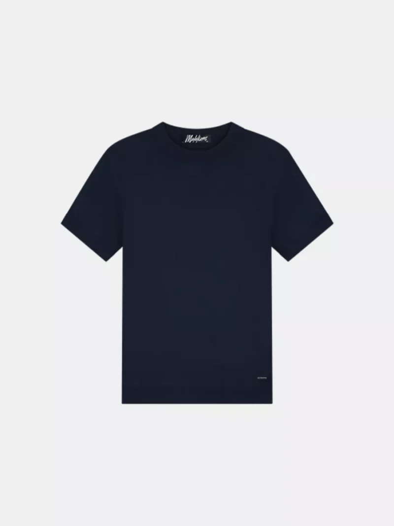 Malelions knitted t-shirt navy