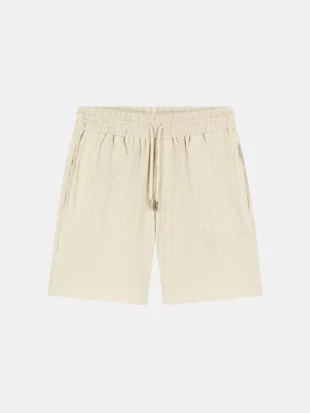 Malelions seersucker shorts off-white