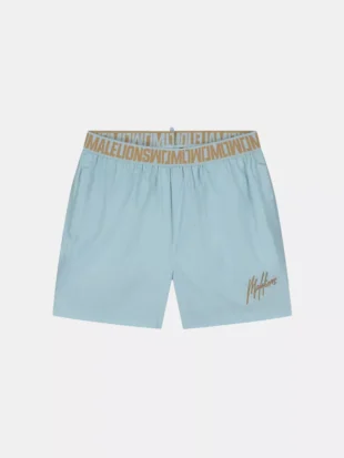 Malelions venetian swim shorts light blue
