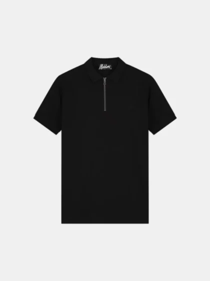 Malelions zip polo black