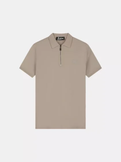 Malelions zip polo taupe