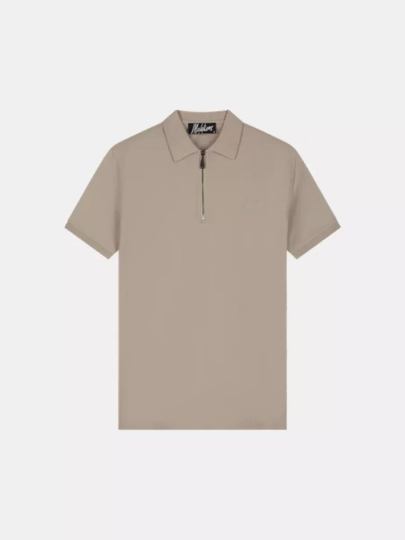 Malelions zip polo taupe