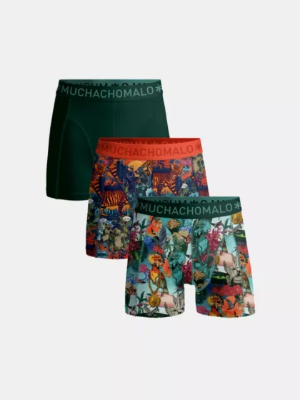 MUCHACHOMALO birdcat1010-07 3-pack print/print/green