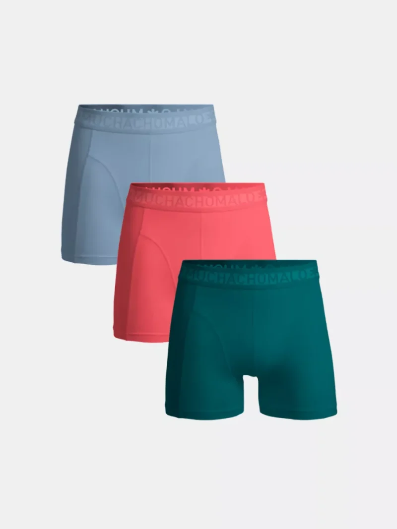 MUCHACHOMALO solid1010-655 3-pack green/pink/grey
