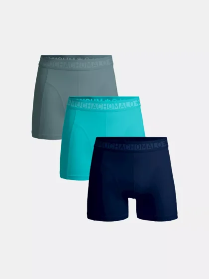 MUCHACHOMALO solid1010-657 3-pack blue/blue/grey