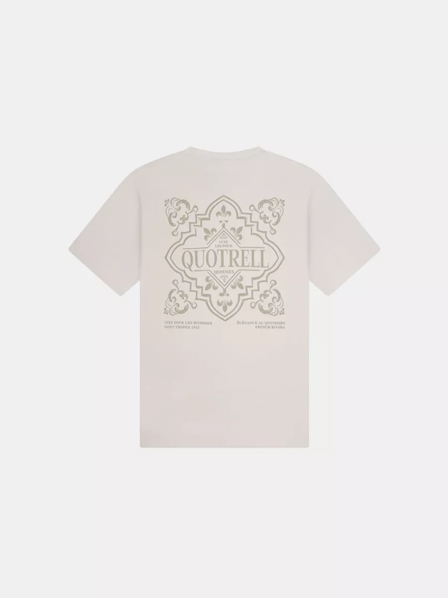 Quotrell coastal t-shirt off sand/greige