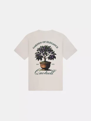 Quotrell damson t-shirt off sand/green