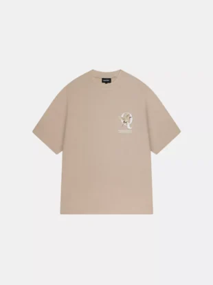 Quotrell heron t-shirt greige/white