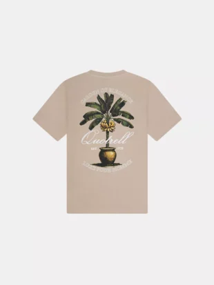 Quotrell musa t-shirt greige/white