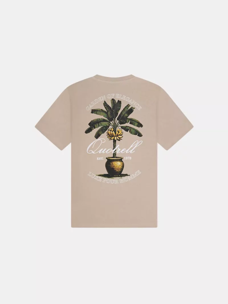 Quotrell musa t-shirt greige/white
