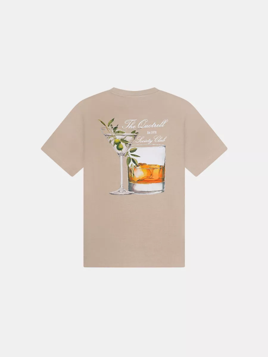 Quotrell salud t-shirt greige/white