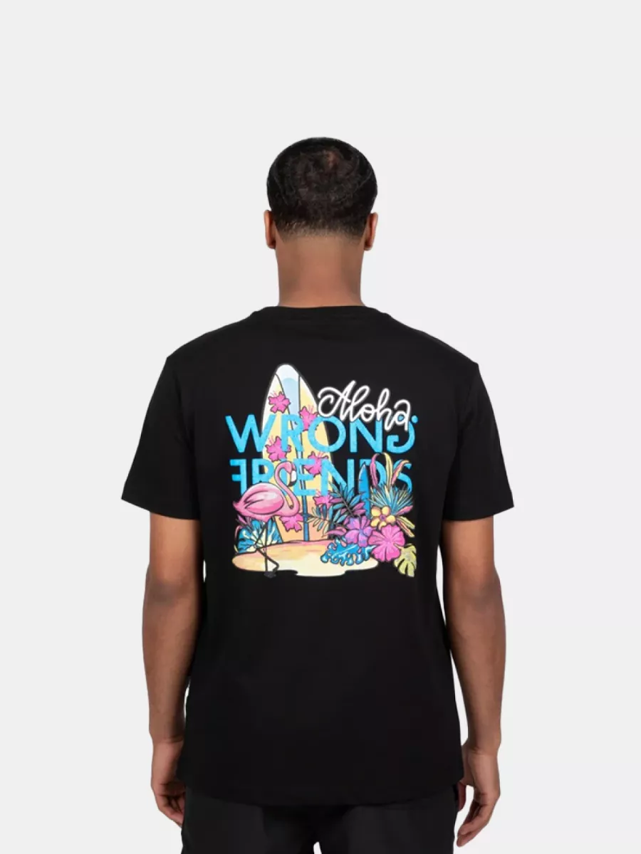 Wrong Friends aloha t-shirt black