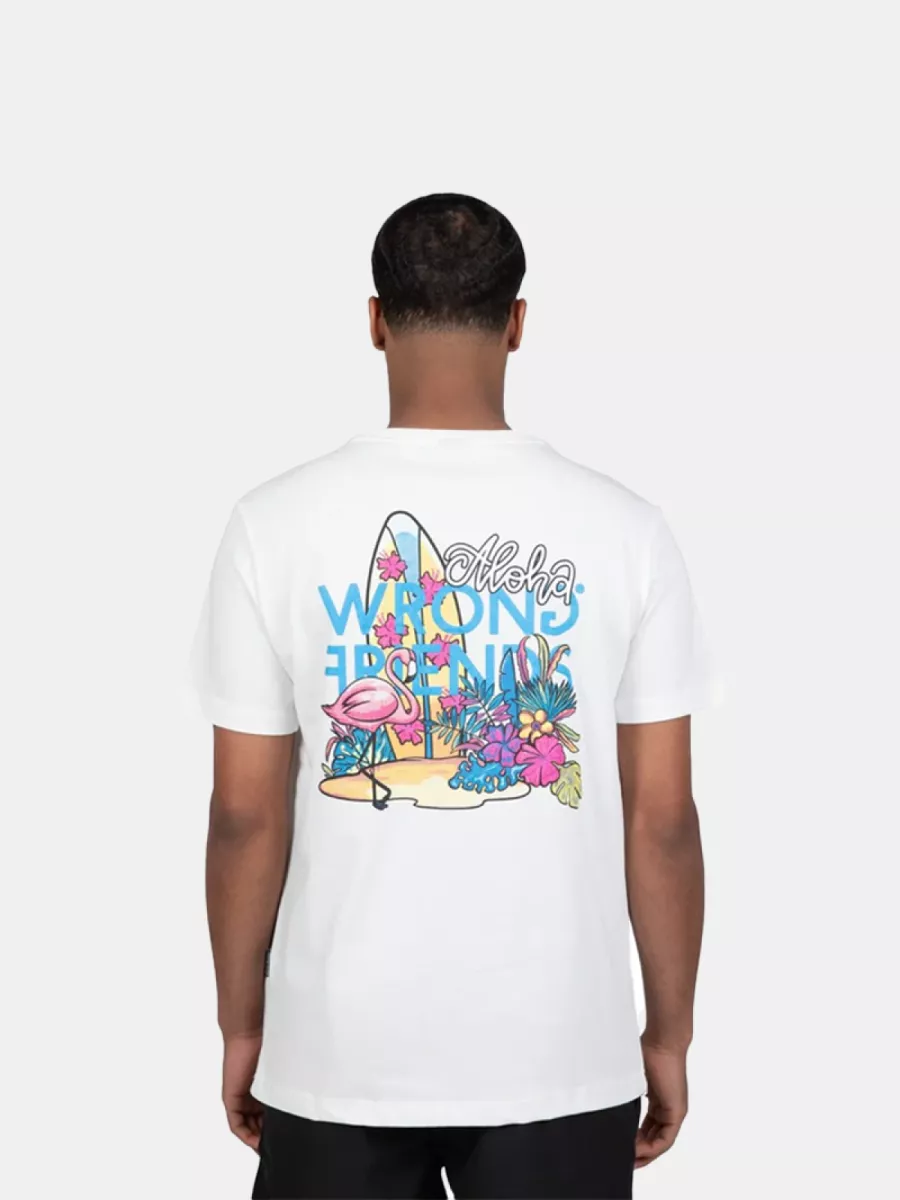 Wrong Friends aloha t-shirt coconut white