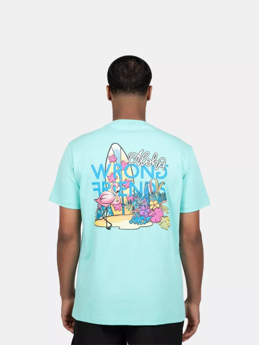 Wrong Friends aloha t-shirt light turquoise
