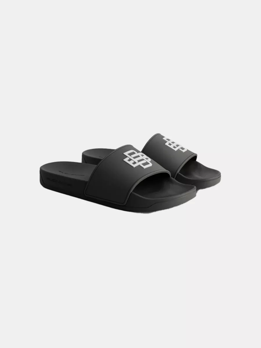 Black Bananas monogram slides black