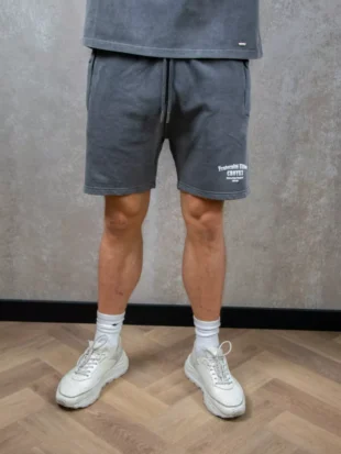 Croyez fraternite shorts acid wash