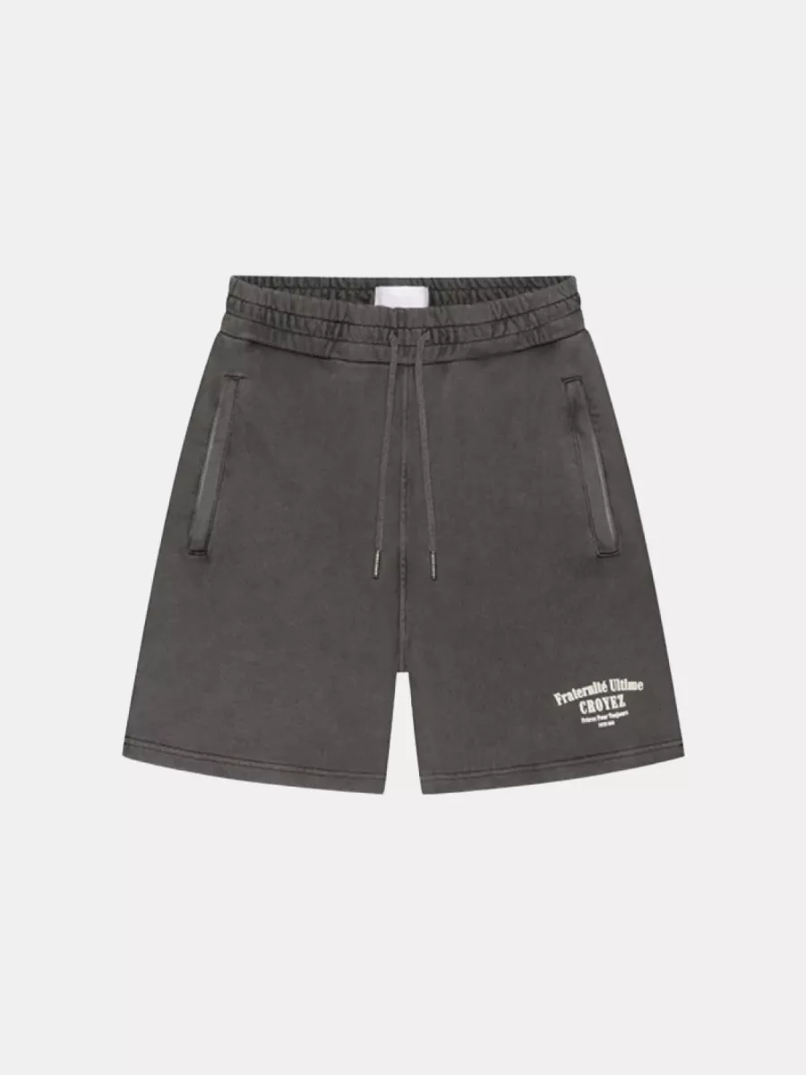 Croyez fraternite shorts acid wash