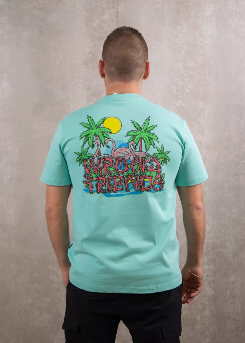 Wrong Friends aloha t-shirt light turquoise