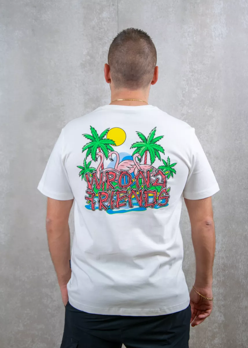 Wrong Friends honolulu t-shirt coconut white