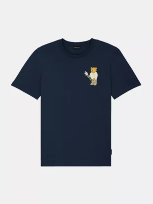 Baron Filou cxiv chestprint t-shirt navy blue