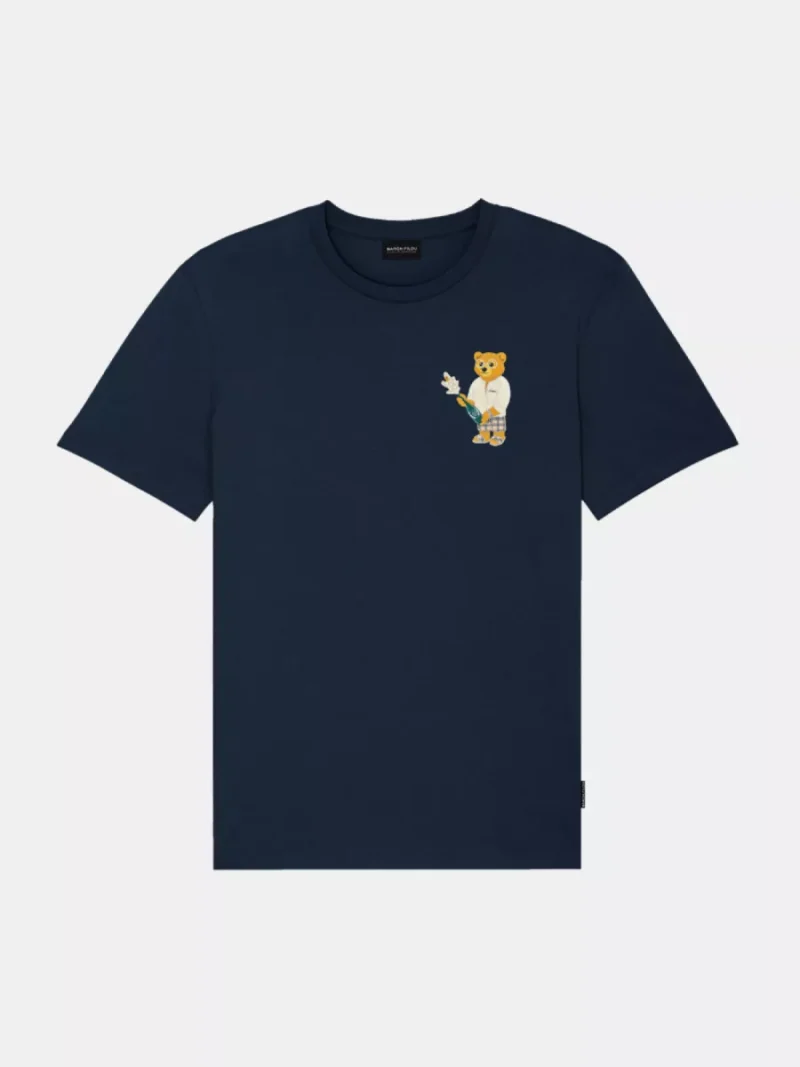 Baron Filou cxiv chestprint t-shirt navy blue