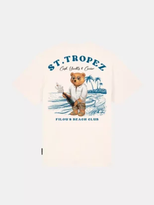 Baron Filou cxiv oversized backprint pearl white