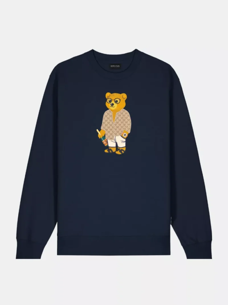 Baron Filou cxviii embroidered pullover navy blue