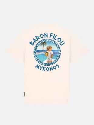 Baron Filou cxxiii oversized backprint pearl white