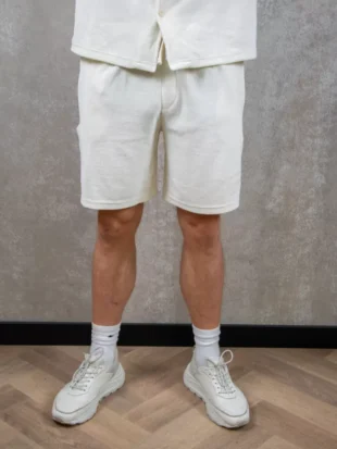 Croyez fraternite towelling shorts off-white
