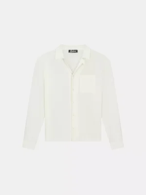 Malelions seersucker longsleeve shirt off-white