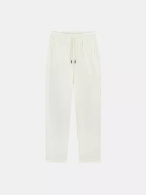 Malelions straight seersucker pants off-white