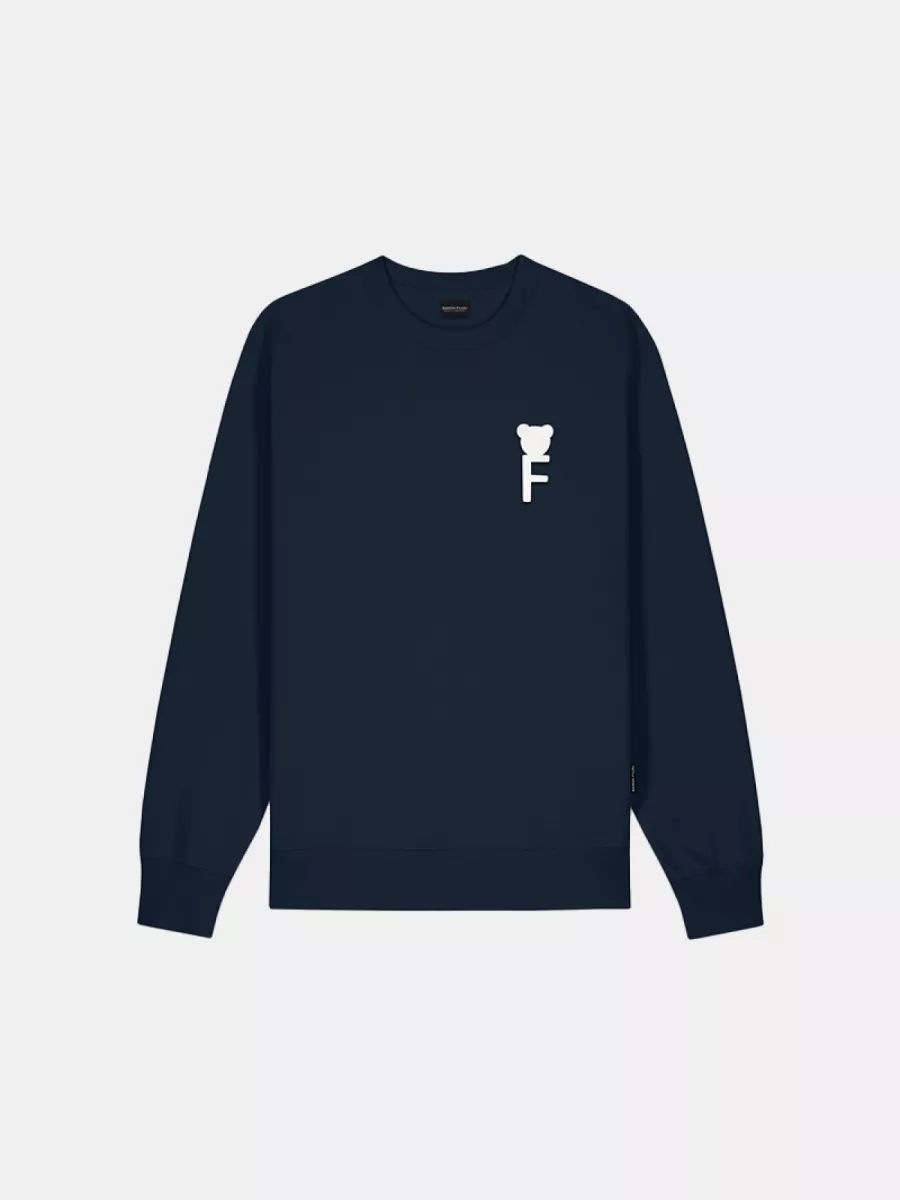 Baron Filou chenille f sweater navy blue