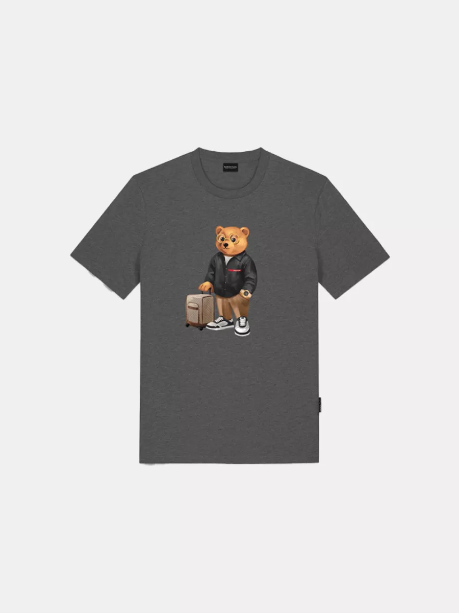 Baron Filou cli t-shirt stone grey