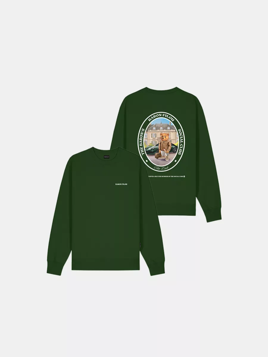 Baron Filou cxlvi backprint pullover forest green