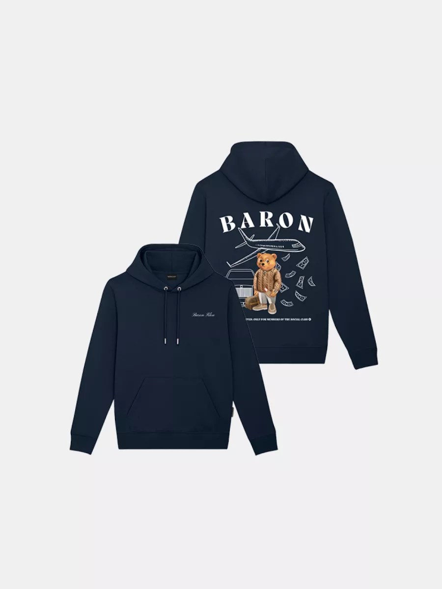 Baron Filou cxlvi hoodie backprint navy blue