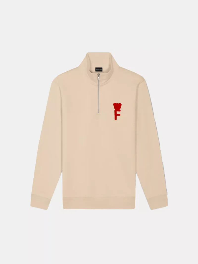 Baron Filou half-zip chenille f sand brown