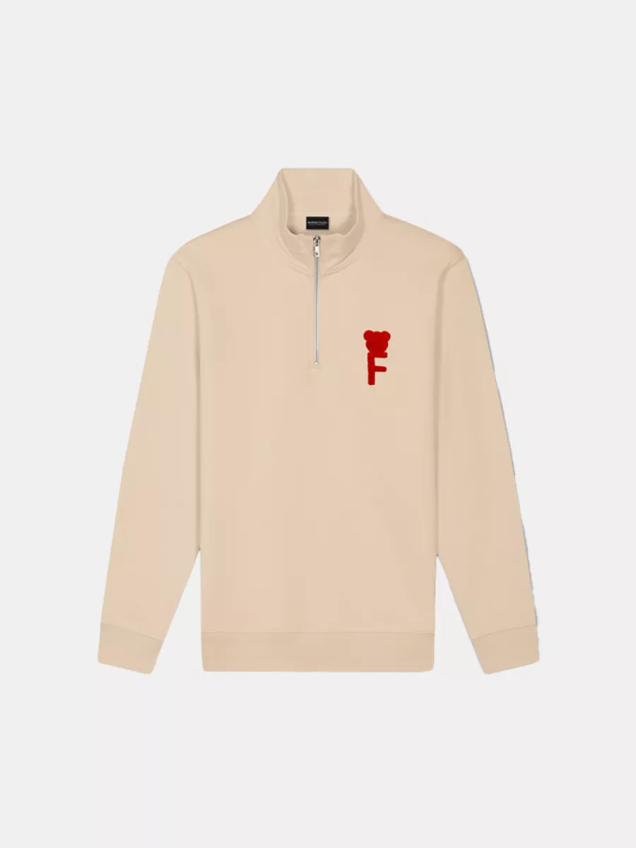 Baron Filou half-zip chenille f sand brown