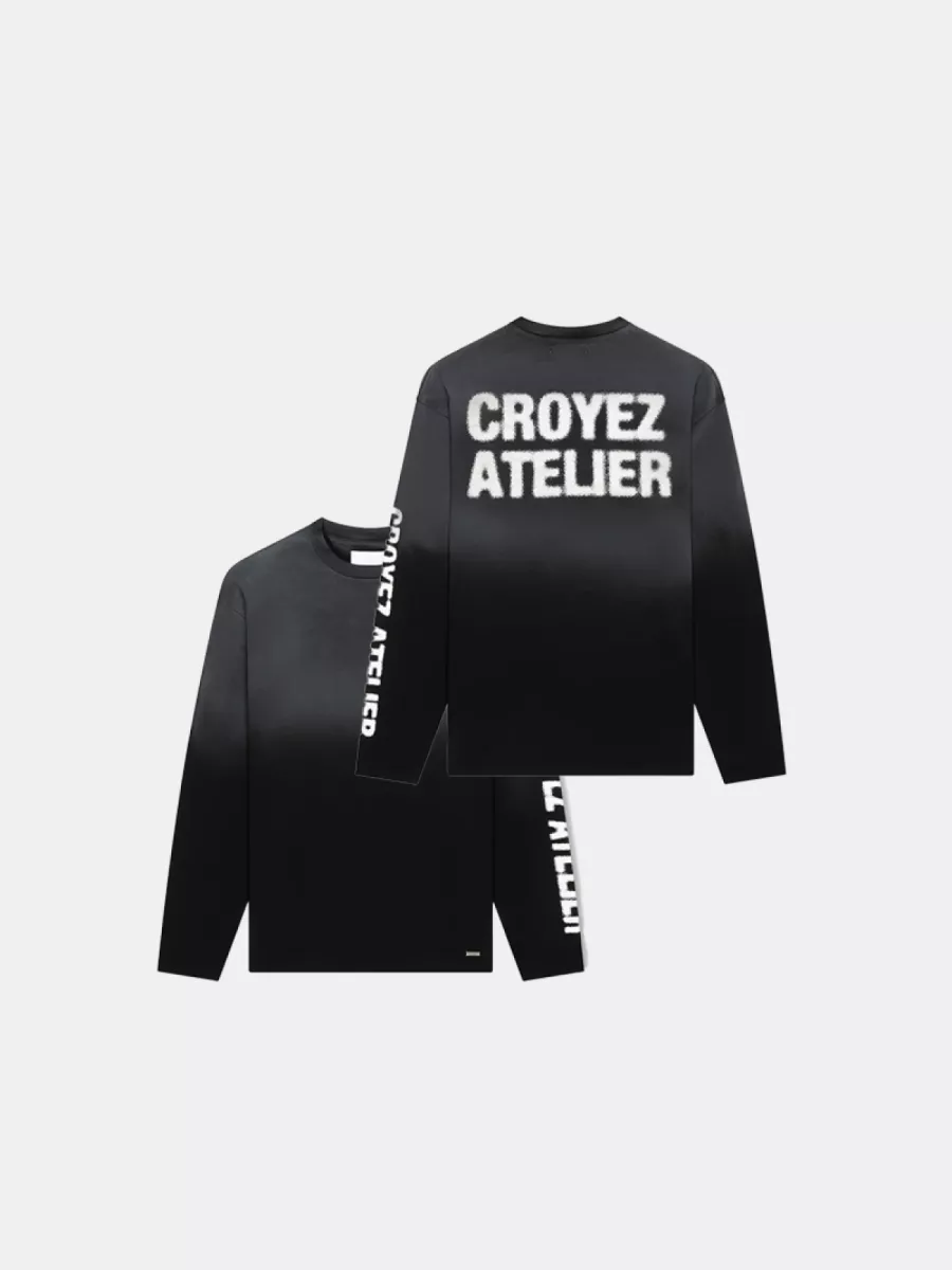 Croyez sprayed atelier longsleeve t-s 2900 black