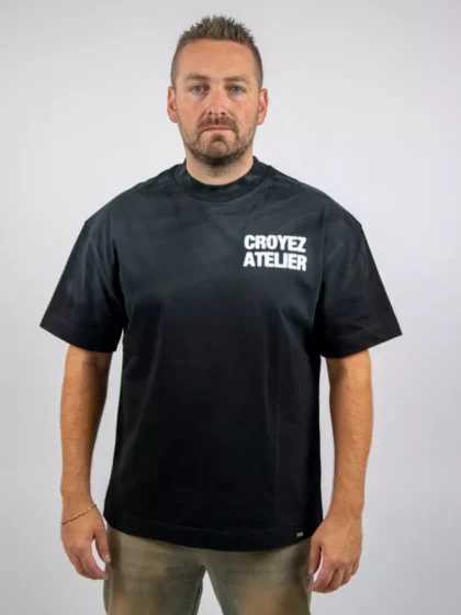 Croyez sprayed atelier t-shirt 2900 black