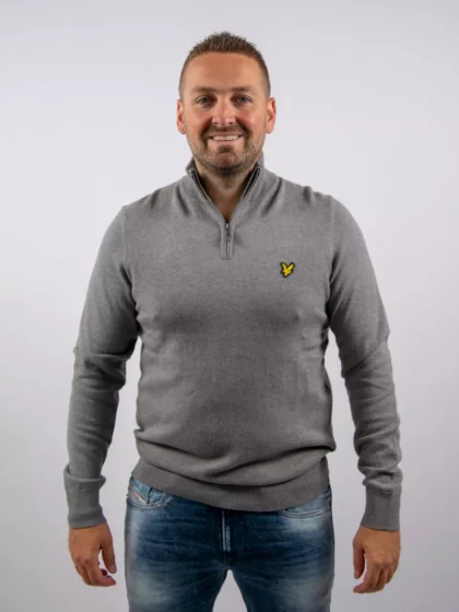 Lyle & Scott kn2112vc t28 mid grey marl