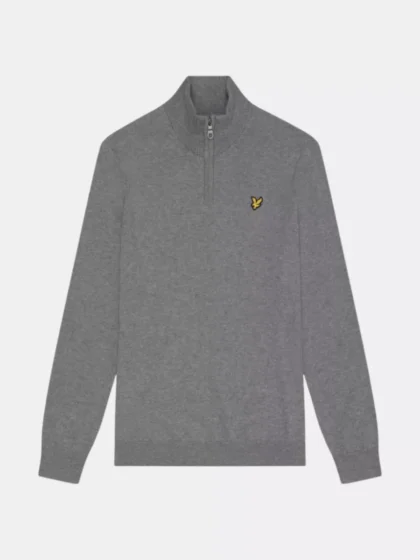 Lyle & Scott kn2112vc t28 mid grey marl