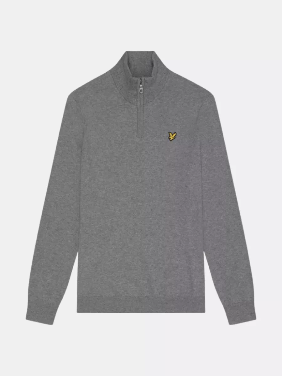 Lyle & Scott kn2112vc t28 mid grey marl