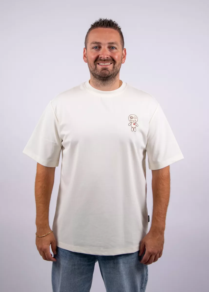 Wrong Friends brooks t-shirt beige