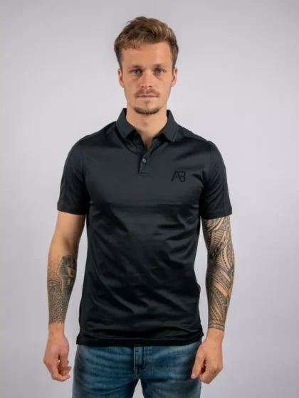 AB Lifestyle premium interlock polo jet black